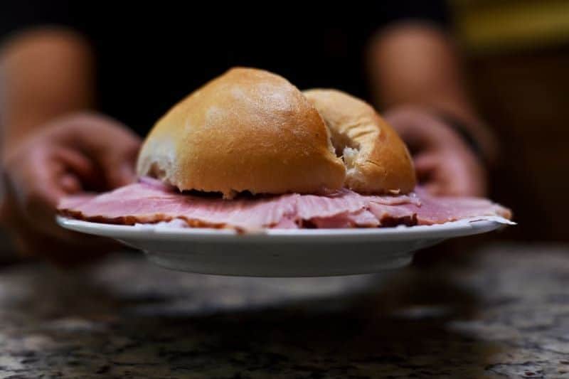 Ham and bread